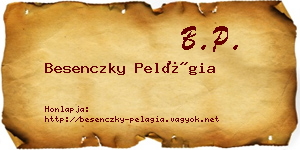 Besenczky Pelágia névjegykártya